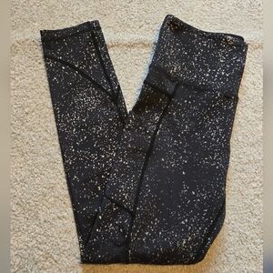 Women's Zyia Active 7/8 Leggings Size 4 - Black With Reflective Speckles
